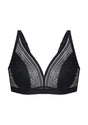 Peony Deep V Lace Wireless Unlined Bralette - HSIA
