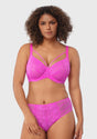 Pretty In Petals Black Unlined Strappy Lace Bra - HSIA