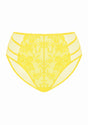 Pretty In Petals High-Rise Bright Yellow Lace Brief Underwear - HSIA