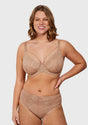 Pretty In Petals Black Unlined Strappy Lace Bra - HSIA