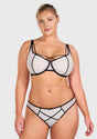 Punk Chic Strappy Unlined Balconette Bra - HSIA