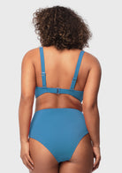 Momship Ruched Crisscross Front Underwire Swim Bikini Set - HSIA