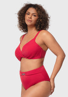 Ruched Crisscross Front Underwire Swim Bikini Set - HSIA