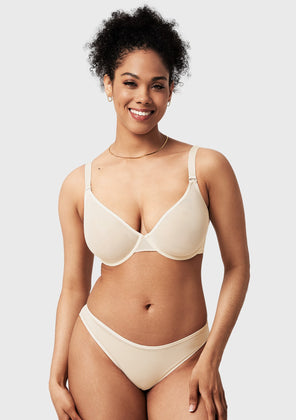Seraphina Unlined Underwire Sheer Mesh Bra - HSIA