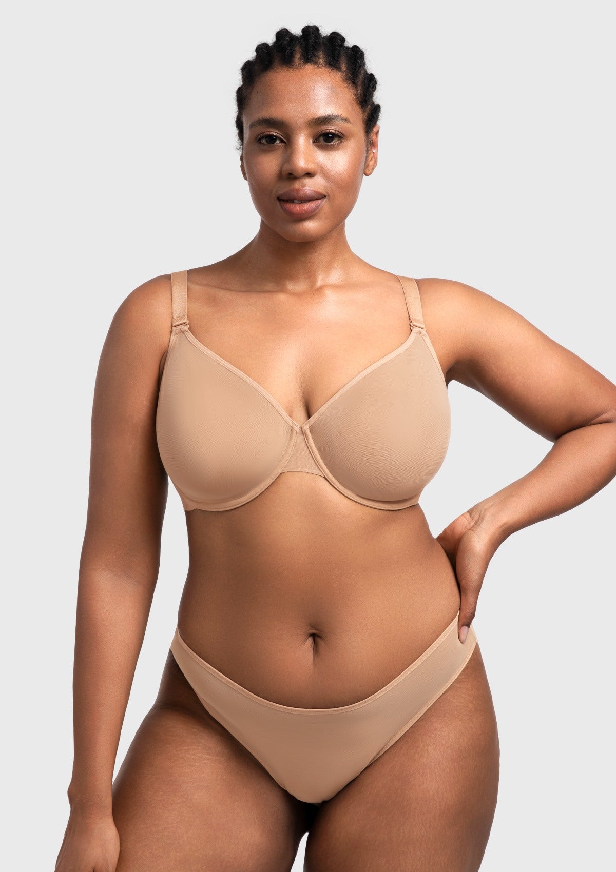 Seraphina Unlined Underwire Sheer Mesh Bra - HSIA