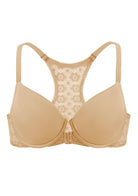 Serena Front-Close Lace-Back Racerback Underwire Bra - HSIA