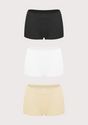 All-Day Comfort Mid-Rise Cotton Boyshorts Underwear 3 Pack - HSIA