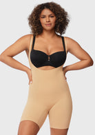 Songful Seamless Mid-Thigh Bodysuit Tummy Control Shapewear Sculpting Body Shaper - HSIA