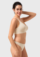 Songful CloudSoft Wireless Comfort V-Neck Seamless Full Coverage Supportive T-shirt Bra - HSIA