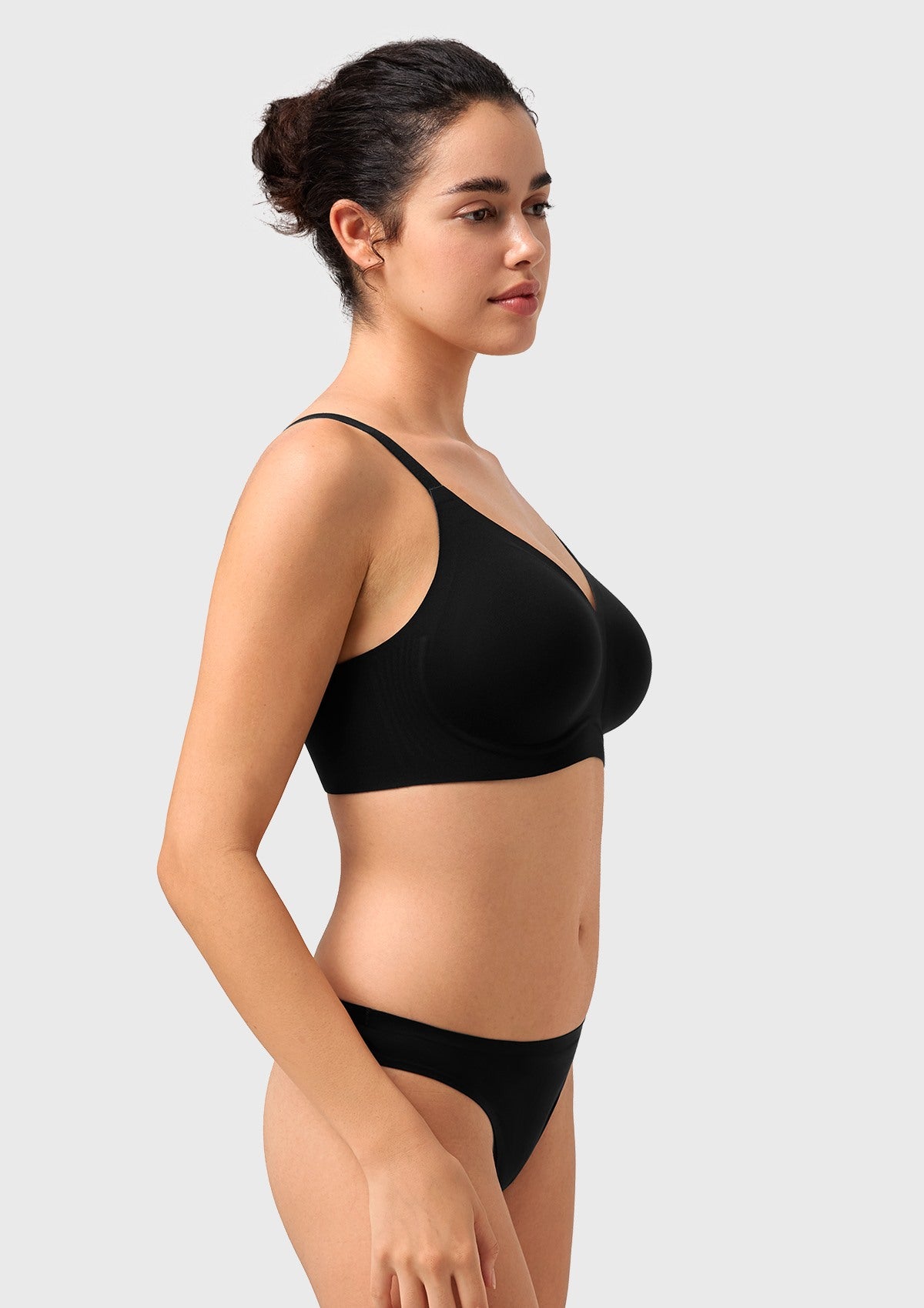 Songful CloudSoft Wireless Comfort V-Neck Seamless Full Coverage Supportive T-shirt Bra - HSIA