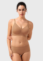 Songful CloudSoft Wireless Comfort V-Neck Seamless Full Coverage Supportive T-shirt Bra - HSIA