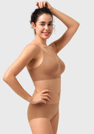 Songful CloudSoft Wireless Comfort V-Neck Seamless Full Coverage Supportive T-shirt Bra - HSIA