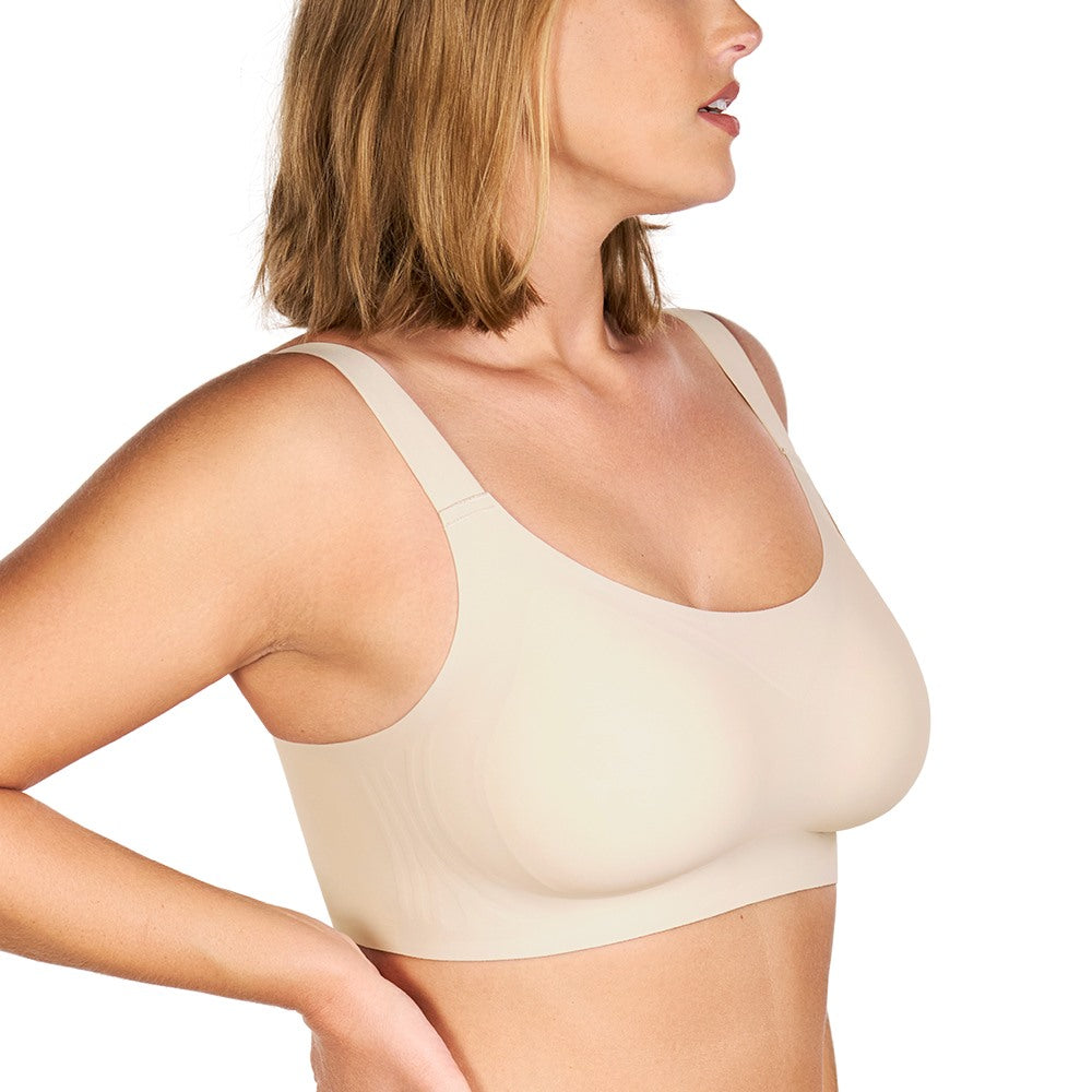 Songful Smooth Fit U-Neck Plus Size Wireless All-Day Comfort Full Coverage T-shirt Bra - HSIA
