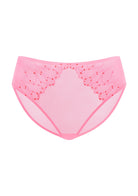 Winter Sonata Embroidered High-Rise Sheer Mesh Lace Bikini Undewear - HSIA
