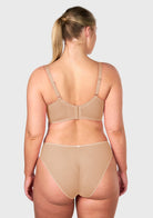 Winter Sonata Embroidered Lace Trim Full Coverage Unlined Underwire Bra - HSIA