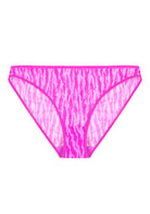 Zebra Wild Breathable Barbie Pink Mesh Bikini Underwear - HSIA