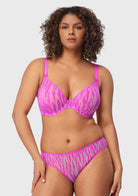 Zebra Wild Unlined Underwire Mesh Bra - HSIA