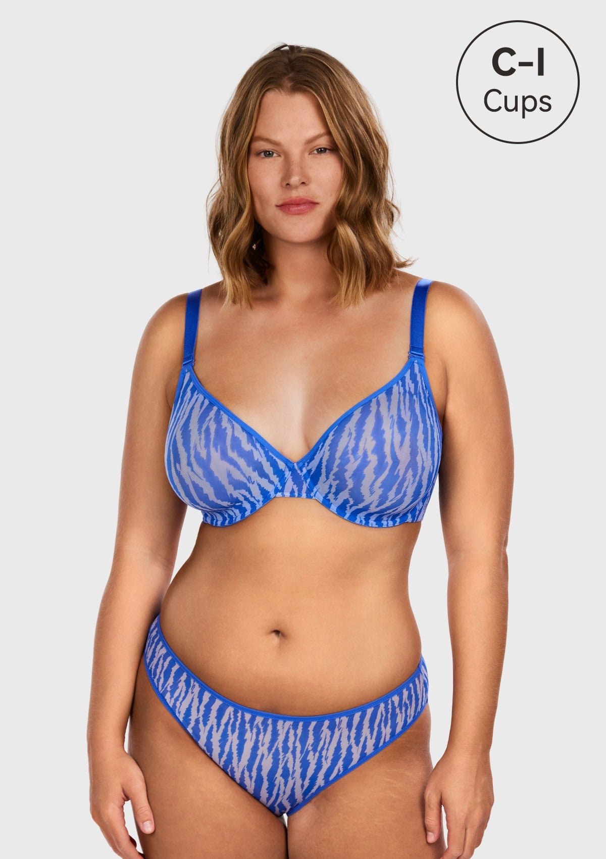 Zebra Wild Unlined Underwire Mesh Bra - HSIA