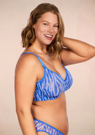 Zebra Wild Black Unlined Underwire Mesh Bra - HSIA