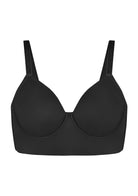 3D studio shot of the HSIA black seamless minimizer T-shirt bra FBD0574
