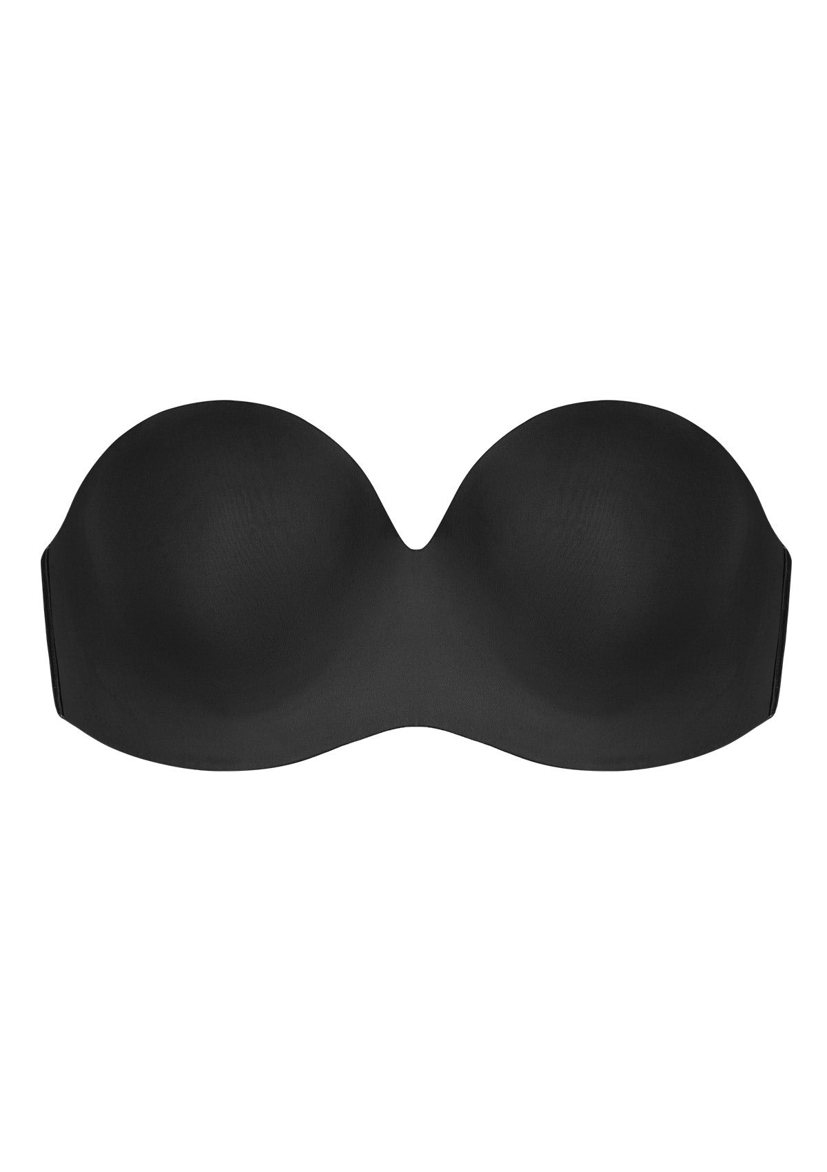 3D studio shot of the black HSIA seamless non-slip strapless bra FBM0177