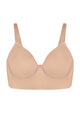 3D flat lay shot of the HSIA caramel seamless minimizer T-shirt bra FBD0574