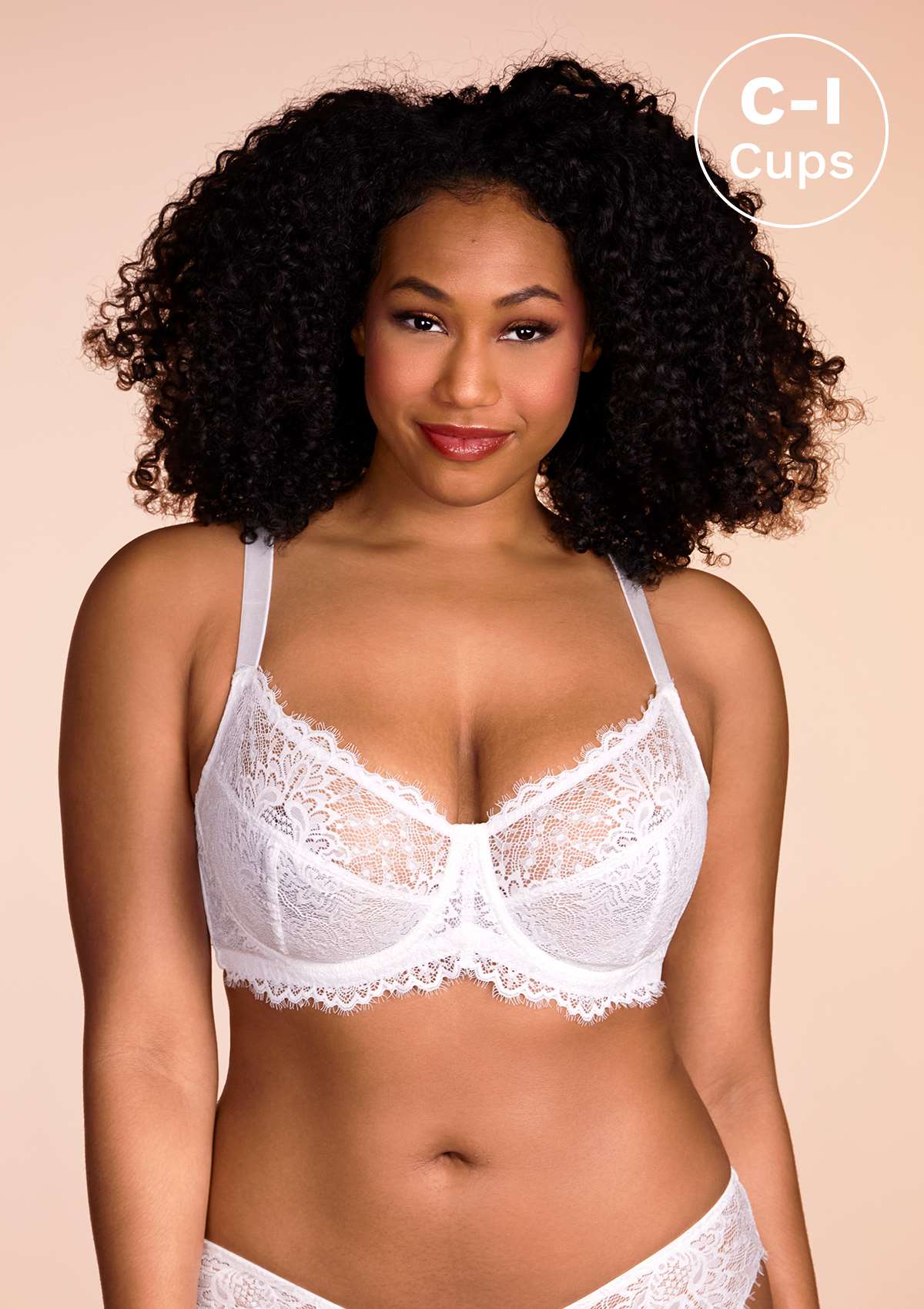Sunflower White Underwire Lace Bra Set - HSIA