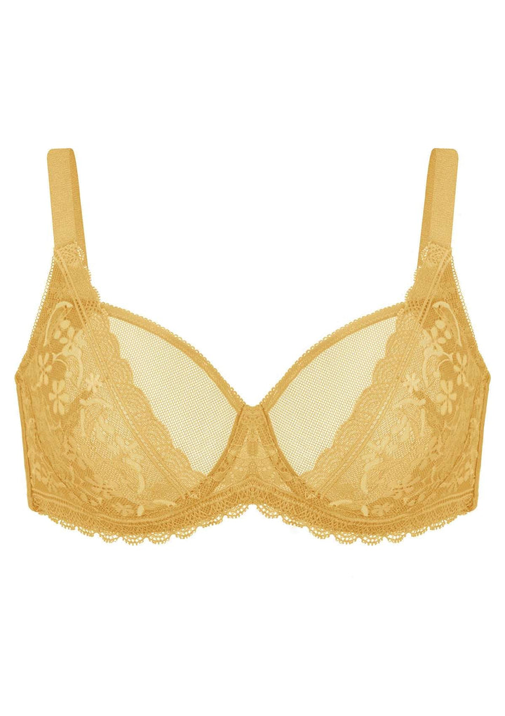HSIA Anemone Lace Dolphin Unlined Bra Ginger / 34 / C