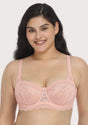 HSIA Floral Lace Unlined Bridal Pink Balconette Bra Set - HSIA