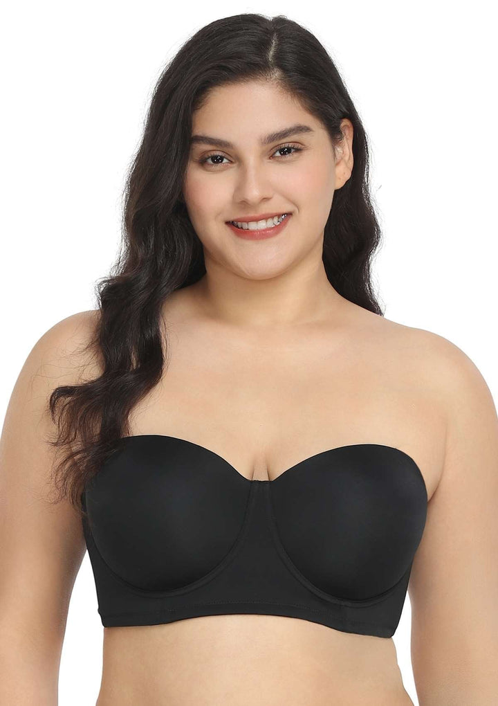 HSIA Margaret Seamless Molded Convertible Multiway Strapless Bra Black / 34 / C