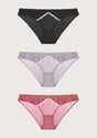 HSIA Contrast Color Bikini Panties 3 Pack - HSIA