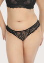 HSIA Floral Bridal Lace Back Black Bikini Underwear - HSIA
