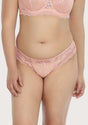 HSIA Floral Bridal Lace Back Pink Bikini Underwear - HSIA