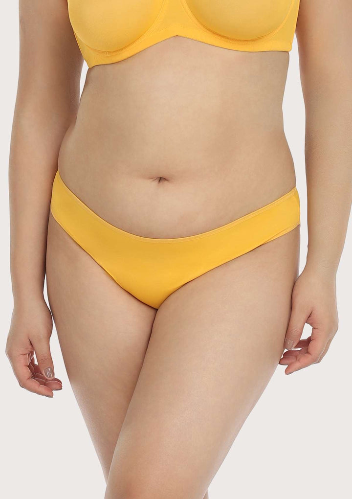 HSIA Billie Smooth Yellow Sheer Mesh Bikini Underwear S / Yellow