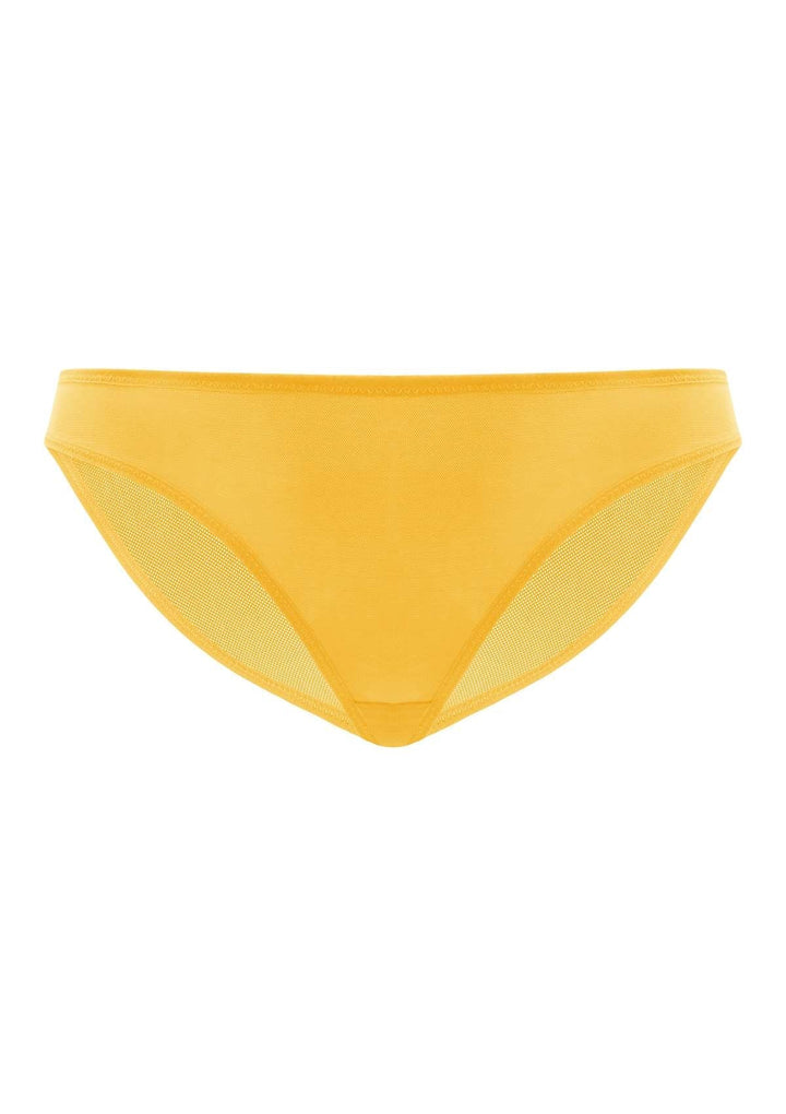 HSIA Billie Smooth Yellow Sheer Mesh Bikini Underwear