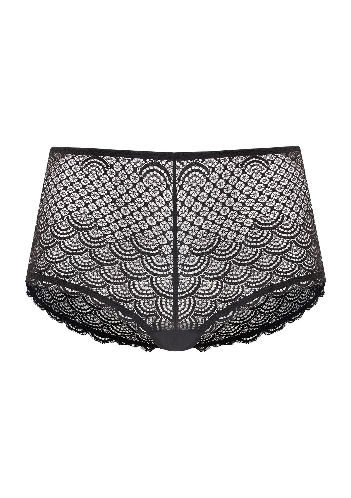 Mermaid Scales High Waist Lace Boyshort Panty