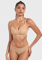 Wireless Seamless Comfort Bralette Full Coverage V-neck for Backless - HSIA
