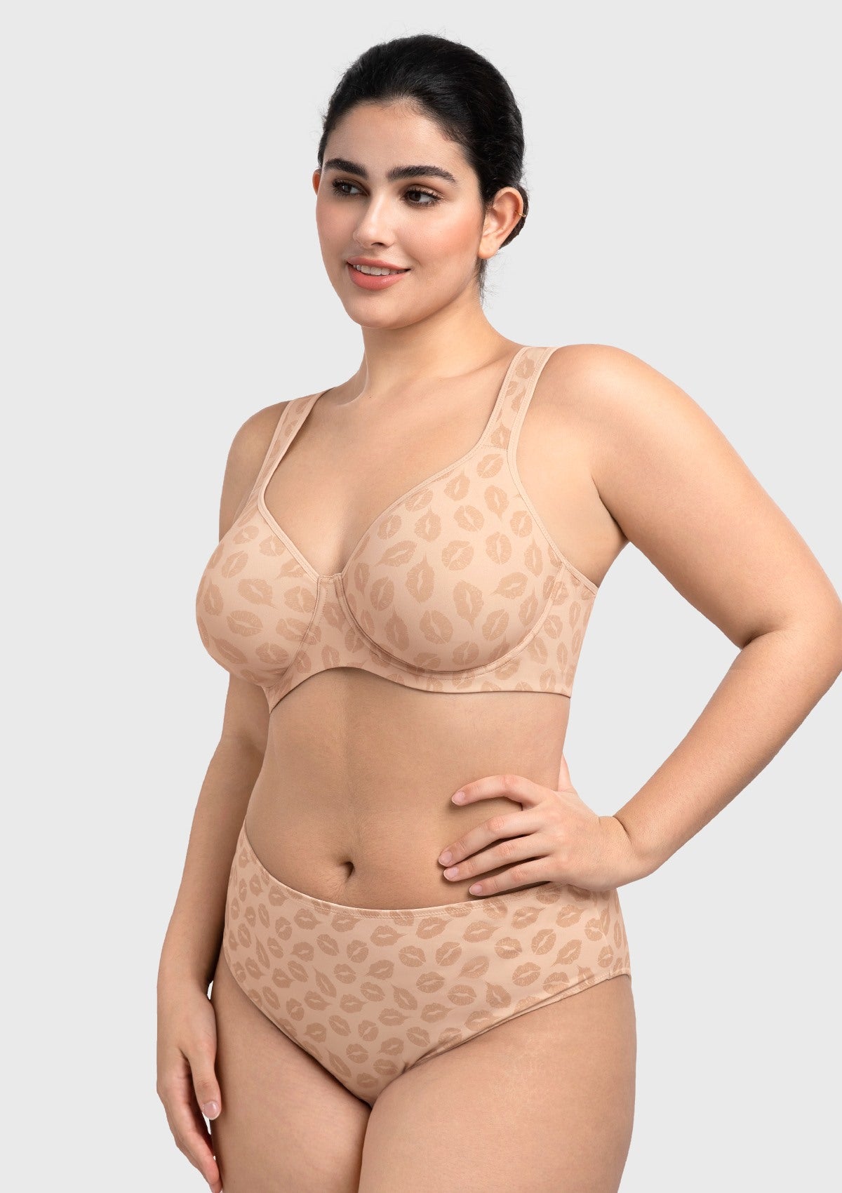 (Cardi B recommends)Joan Ultimate Soft T-shirt Unlined Minimizer Pink Bra - HSIA