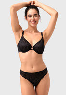 HSIA Vine Sexy Underwire Half-Cup Bra with Sheer Single-Layer Lace - HSIA
