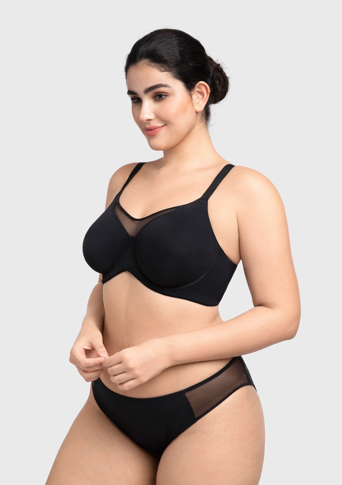 HSIA CoolComfort Plus Size Underwire Smoothing Wide Strap Full Coverage Unlined Minimizer T-shirt Bra - HSIA