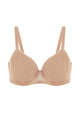 AirMesh Dark Beige Full Coverage Smooth Mesh Lightly Padded Lined Underwire T-Shirt Bra - HSIA