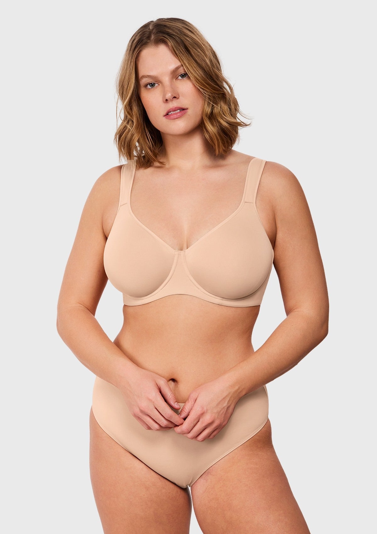 (Cardi B recommends)Joan Ultimate Soft T-shirt Unlined Underwire Minimizer Bra - HSIA