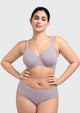 Joan Ultimate Soft Dark Beige T-shirt Unlined Minimizer Bra