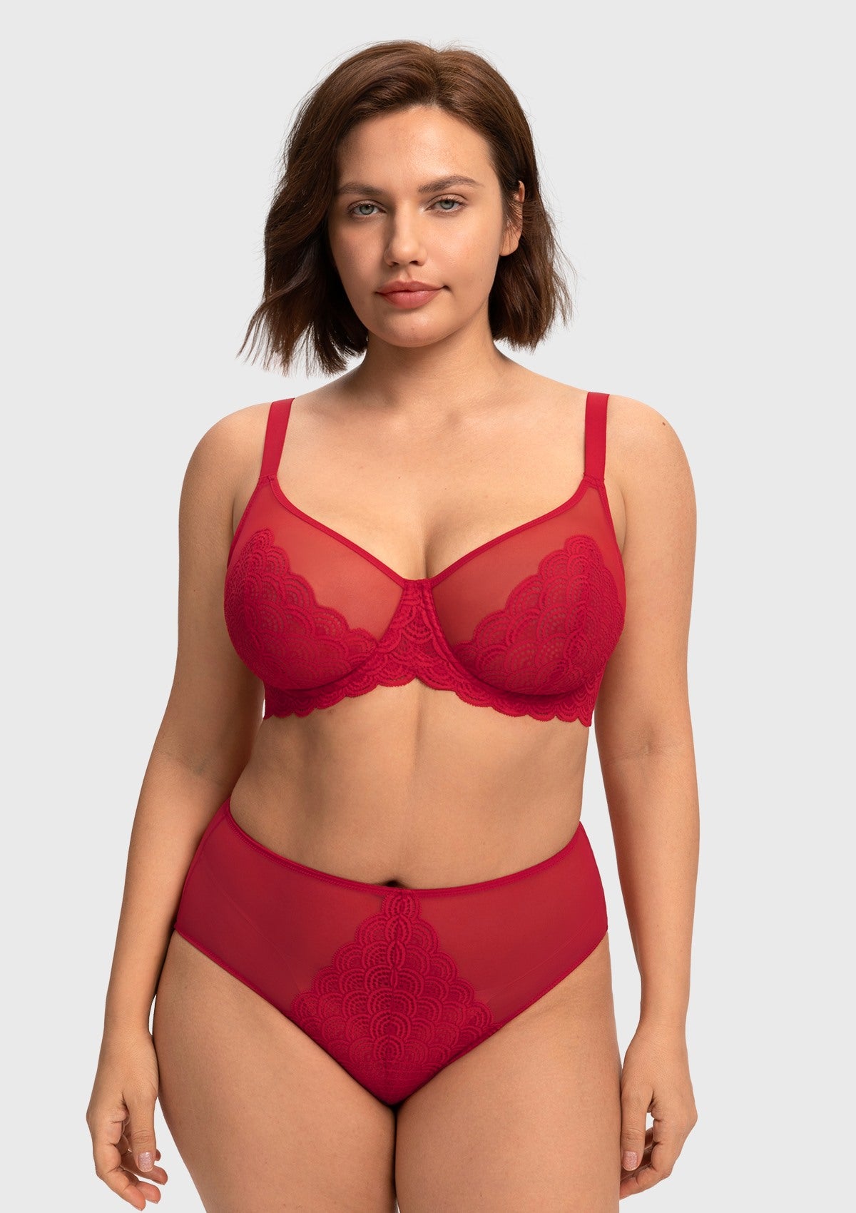 Mermaid Scales Lace Unlined Bra