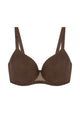 AirMesh Dark Beige Full Coverage Smooth Mesh Lightly Padded Lined Underwire T-Shirt Bra - HSIA