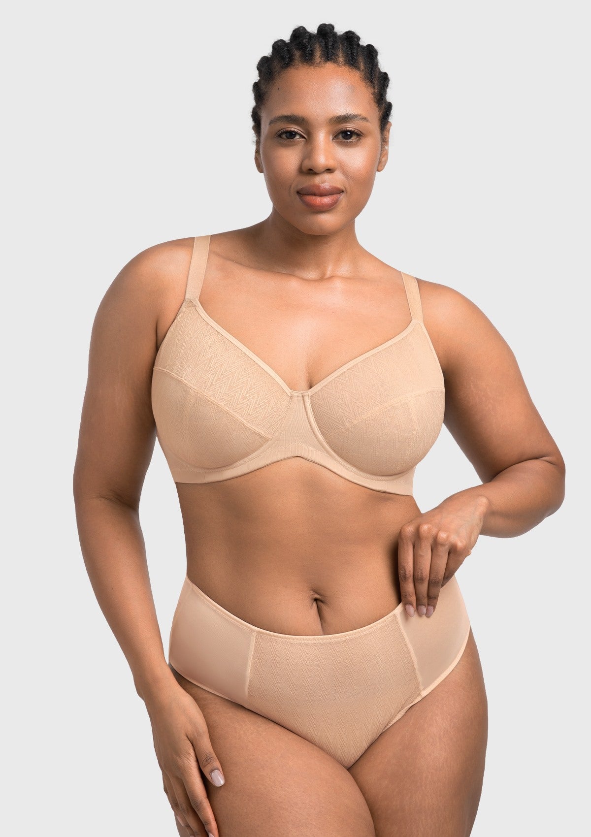 HSIA Willa Wave Plus Size Breathable Mesh Unlined Non-padded Full Coverage Underwire Bra - HSIA