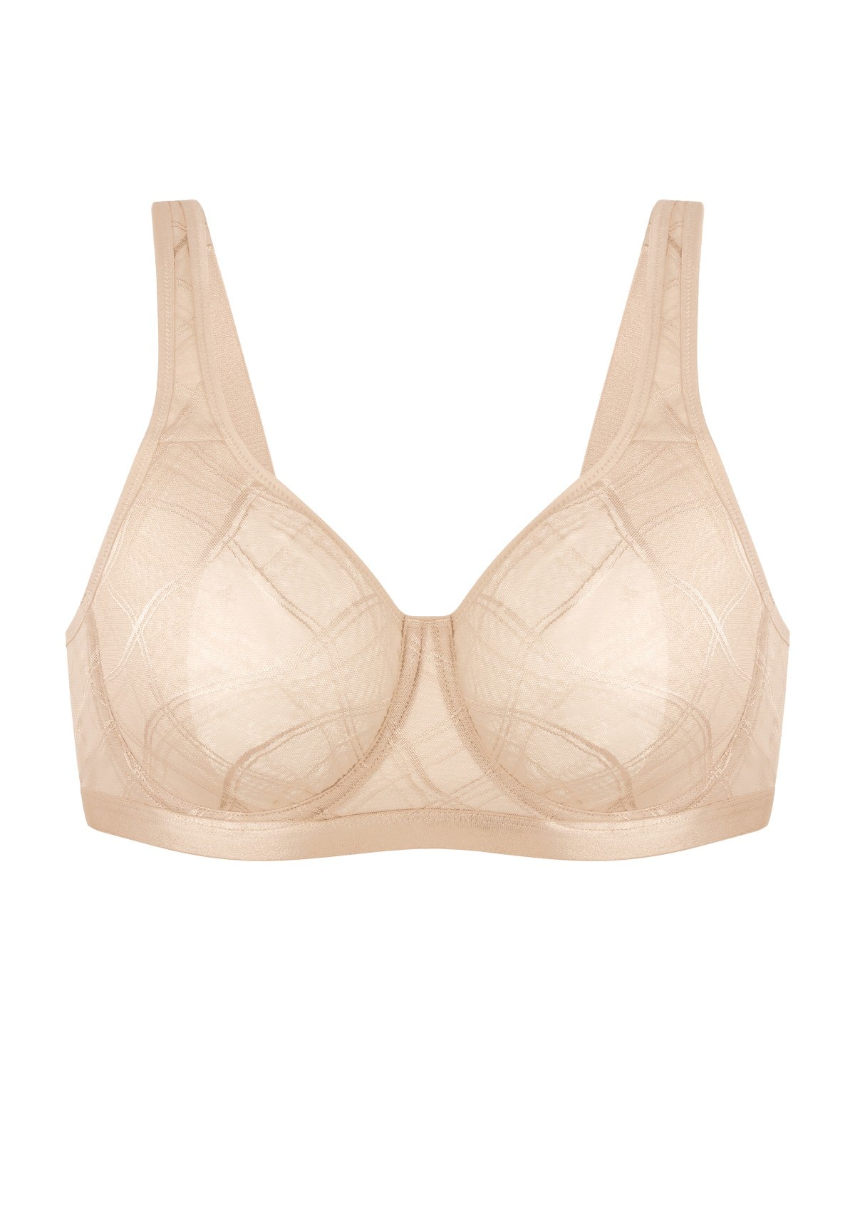 HSIA Skylark Breathable Lightweight Supportive Jacquard Mesh Wide Strap 3/4 Cup Comfort Bra - HSIA