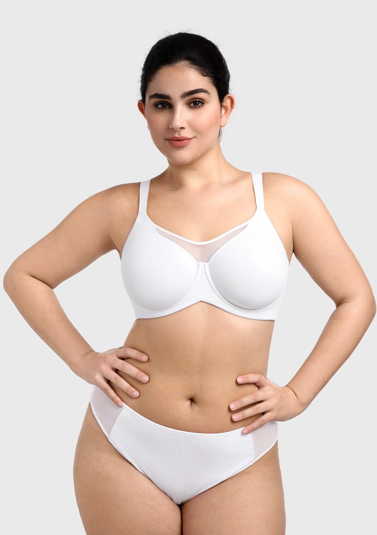 HSIA CoolComfort Plus Size Underwire Smoothing Wide Strap Full Coverage Unlined Minimizer T-shirt Bra - HSIA