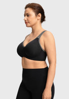 HSIA Athea Hybrid Active Vibe Soft Support Non-padded Unlined Full Coverage Wide Strap Outside Underwire Sports Bra - HSIA