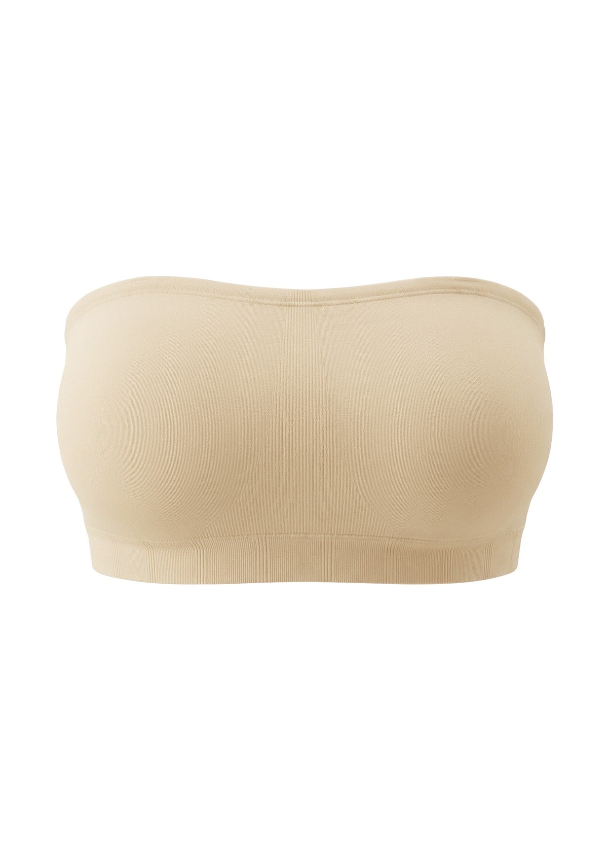 Wireless Plus Size Strapless Bra with Non-Slip Silicone & Moisture-Wicking Cups - HSIA